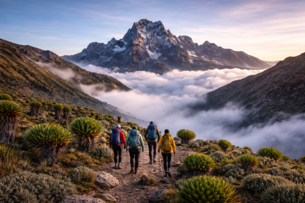 4-Days Mount Kenya Tour- Lenana Summit Trek: Sirimon to Chogoria route